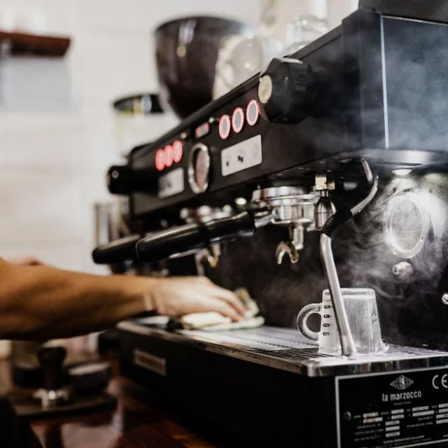 Wrapping up the day with our espresso machine getting a well-deserved shine! ✨ After a busy day of brewing, we're ready to do it all over again tomorrow from 6am. Come visit our roastery on Wises Road for your morning coffee, a tasty treat, or to grab a bag of our freshly roasted beans to enjoy at home. ☕🛍️