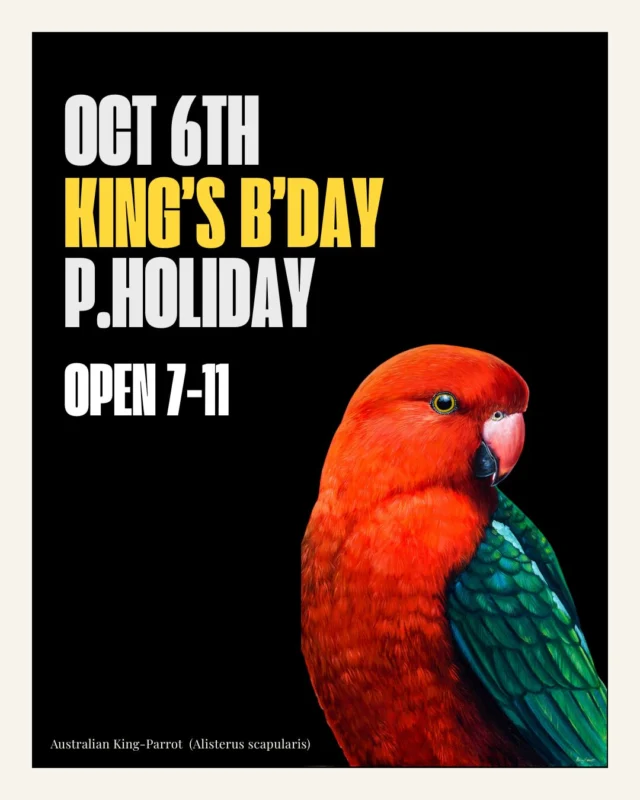 Public Holiday hours: Mooloolaba café will be open 7–11 am this Monday for the King’s Birthday. All other venues will be closed for the day. See you by the beach for your morning coffee fix! 🐴☕️